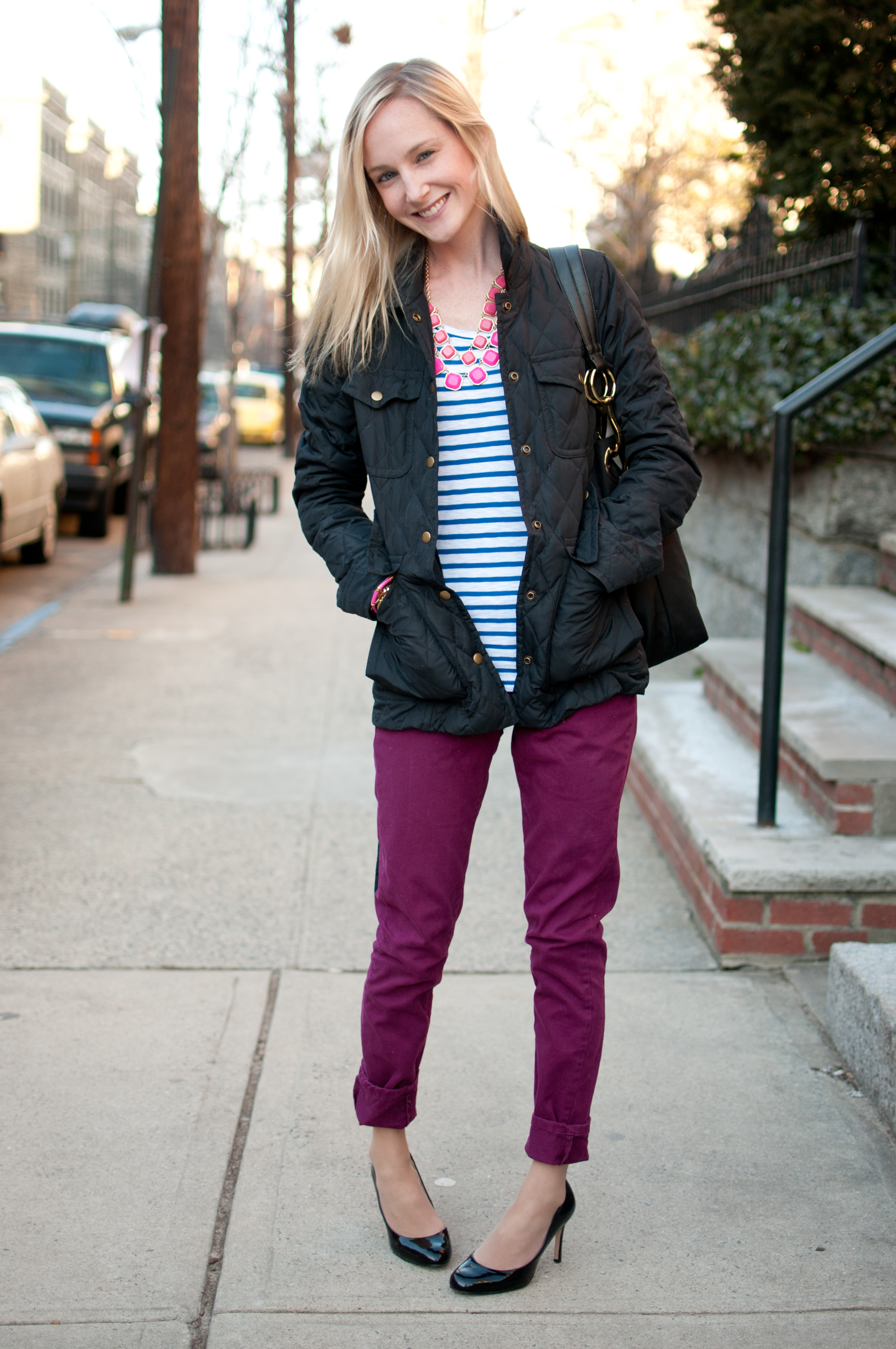 Burgundy J.Crew and Kate Spade