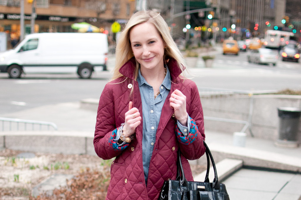 Red Quilted Jacket