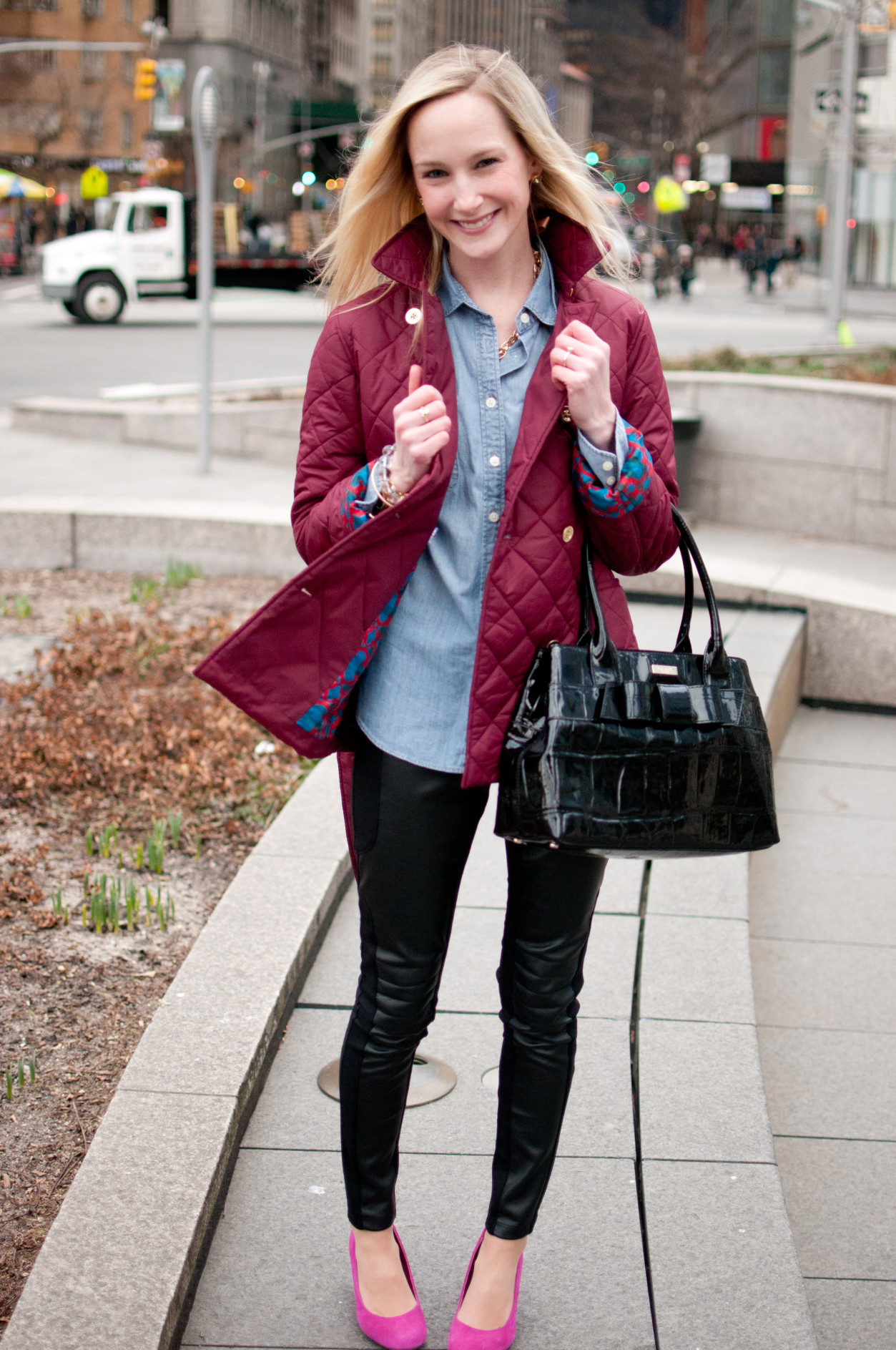 Red Quilted Jacket