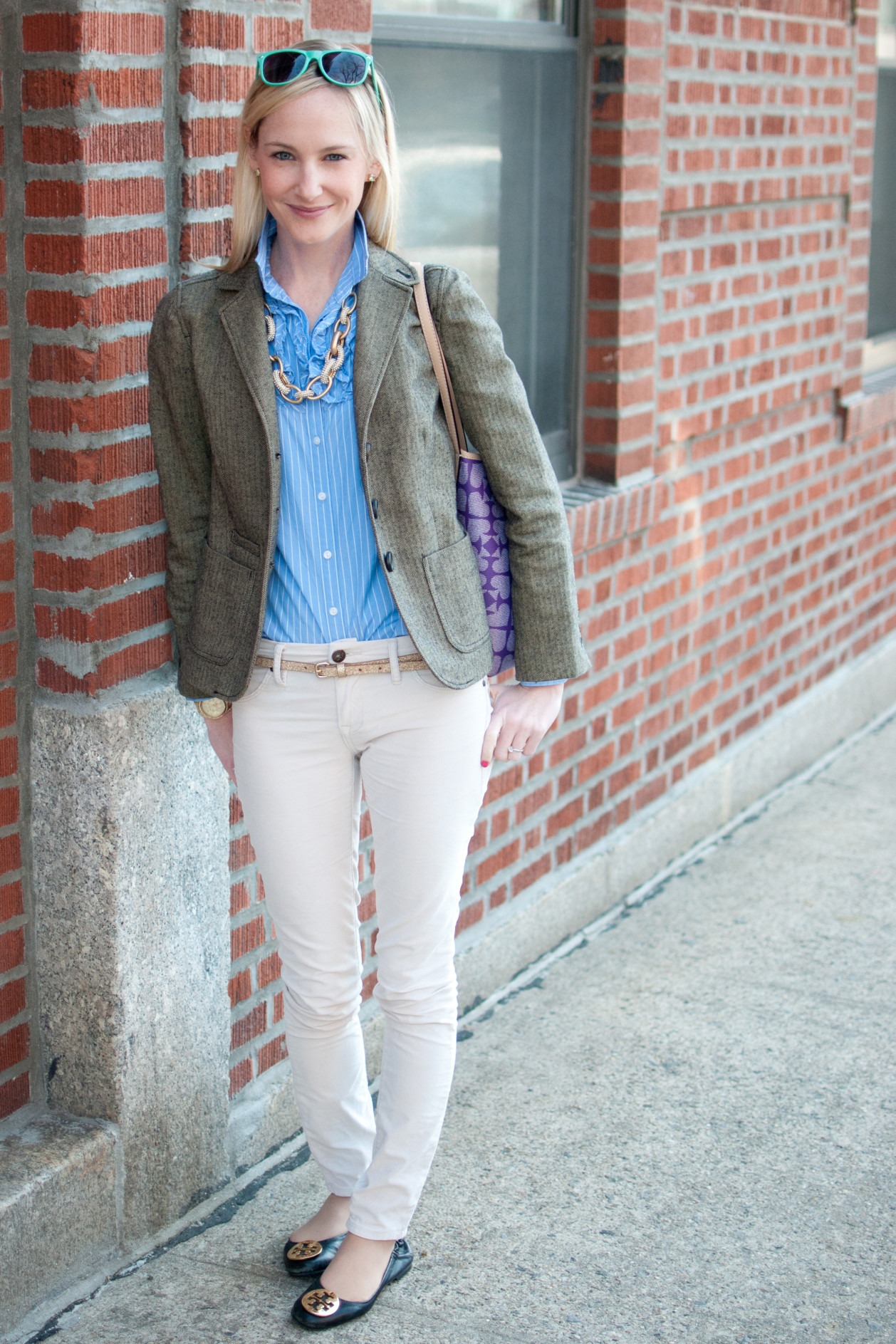 Preppy Herringbone Blazer by Kelly Larkin | Kelly int he City