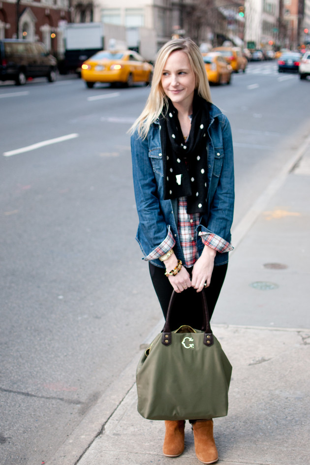 Denim Shirts over Plaid Shirts: Fighting the Cold in NYC