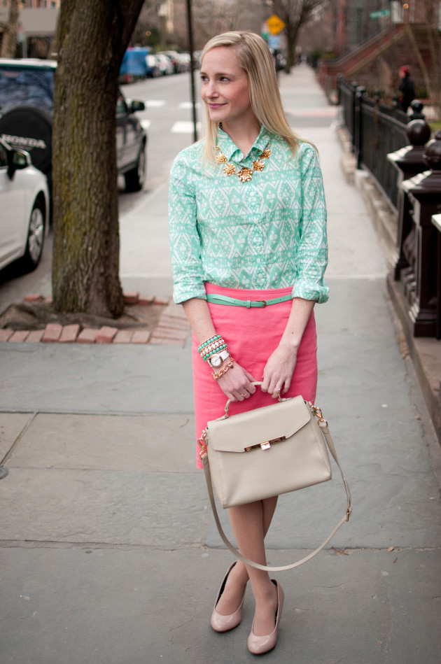 Pink Pencil Skirt