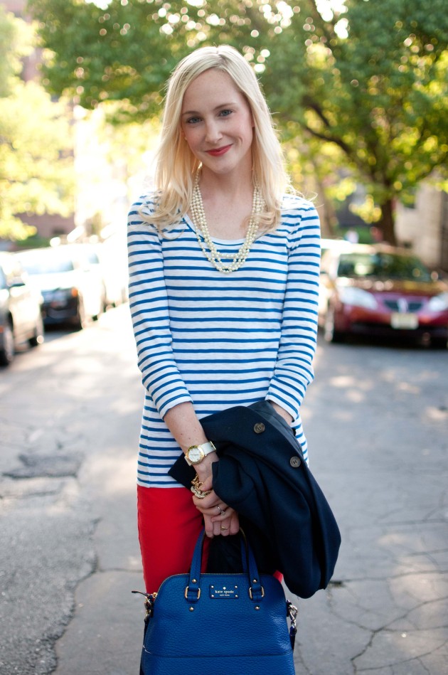 Going Nautical: Stripes, Blazers and Red Jeans