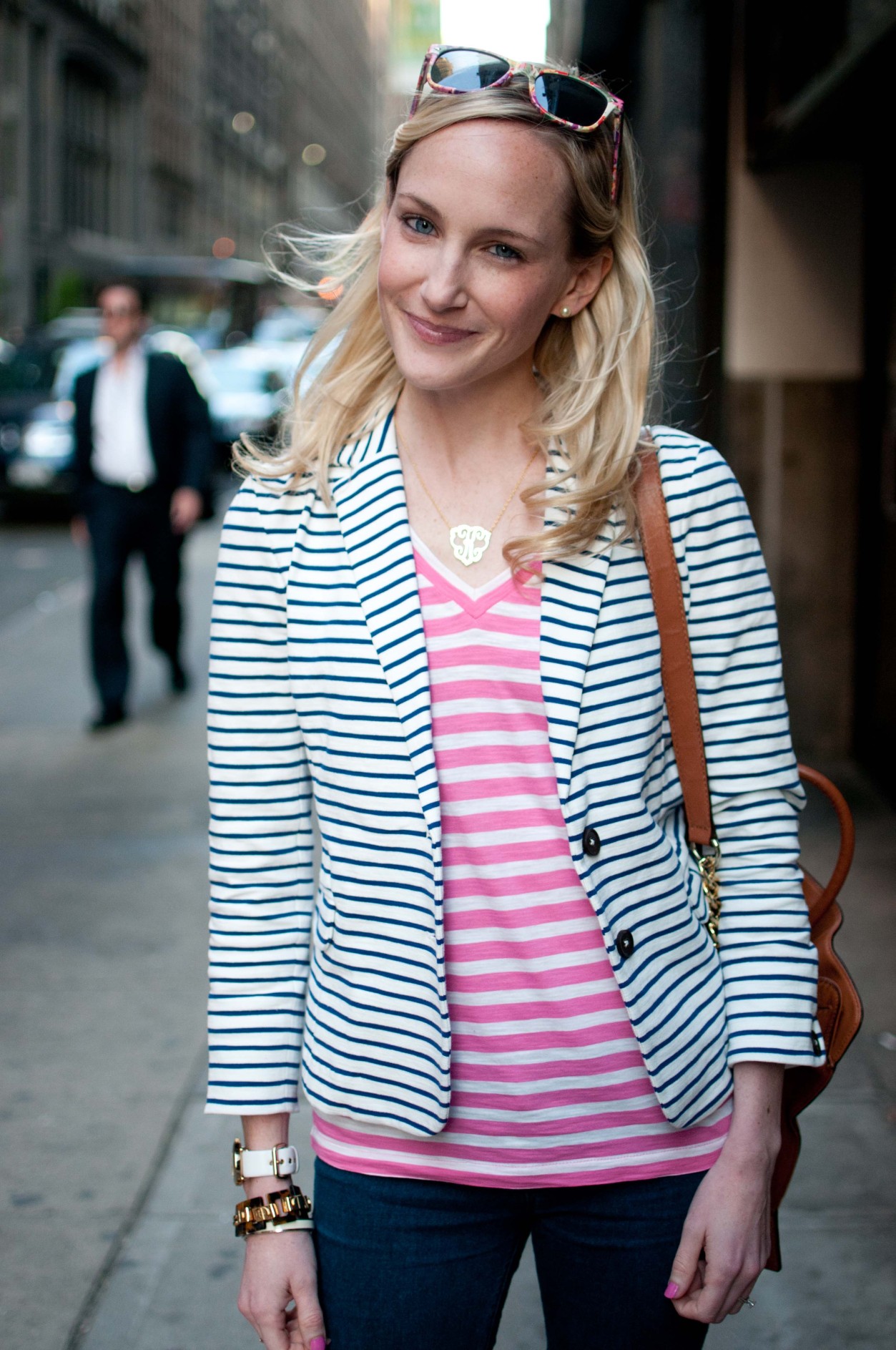 Hot Pink Stripes on Navy Stripes (And a Final Wedding Dress Fitting ...