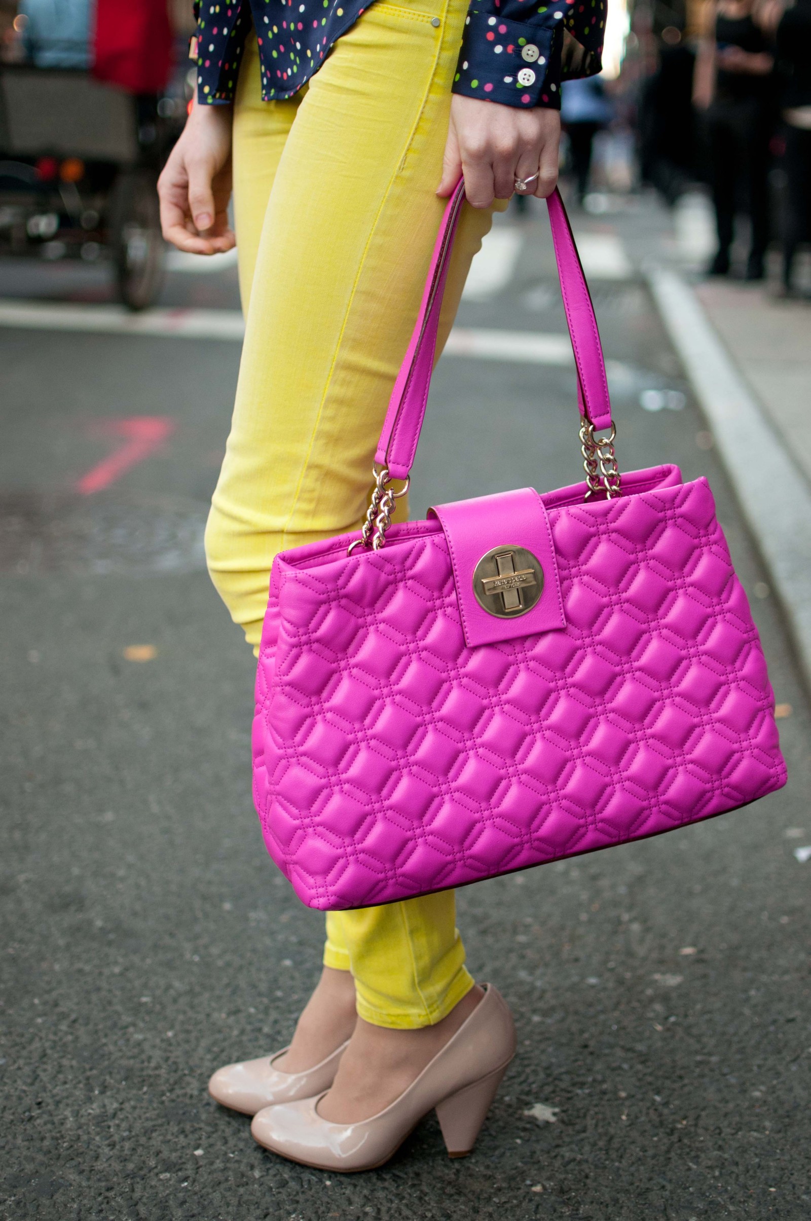 Colorful Polka Dots, Neon Skinnies.. & Wedding Dress Fitting