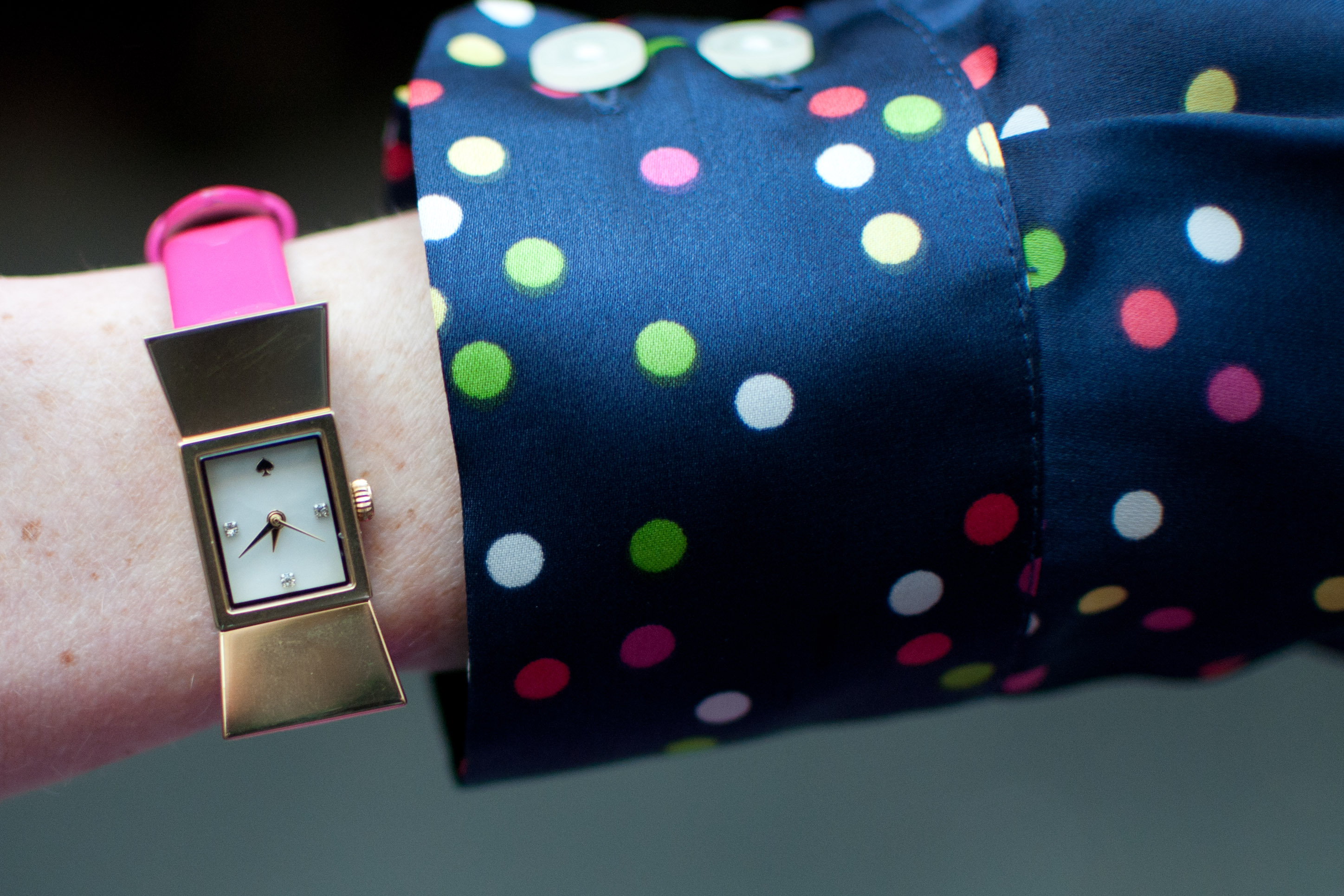 Waiting for the Weekend: Polka Dots and Bright Pink Pants