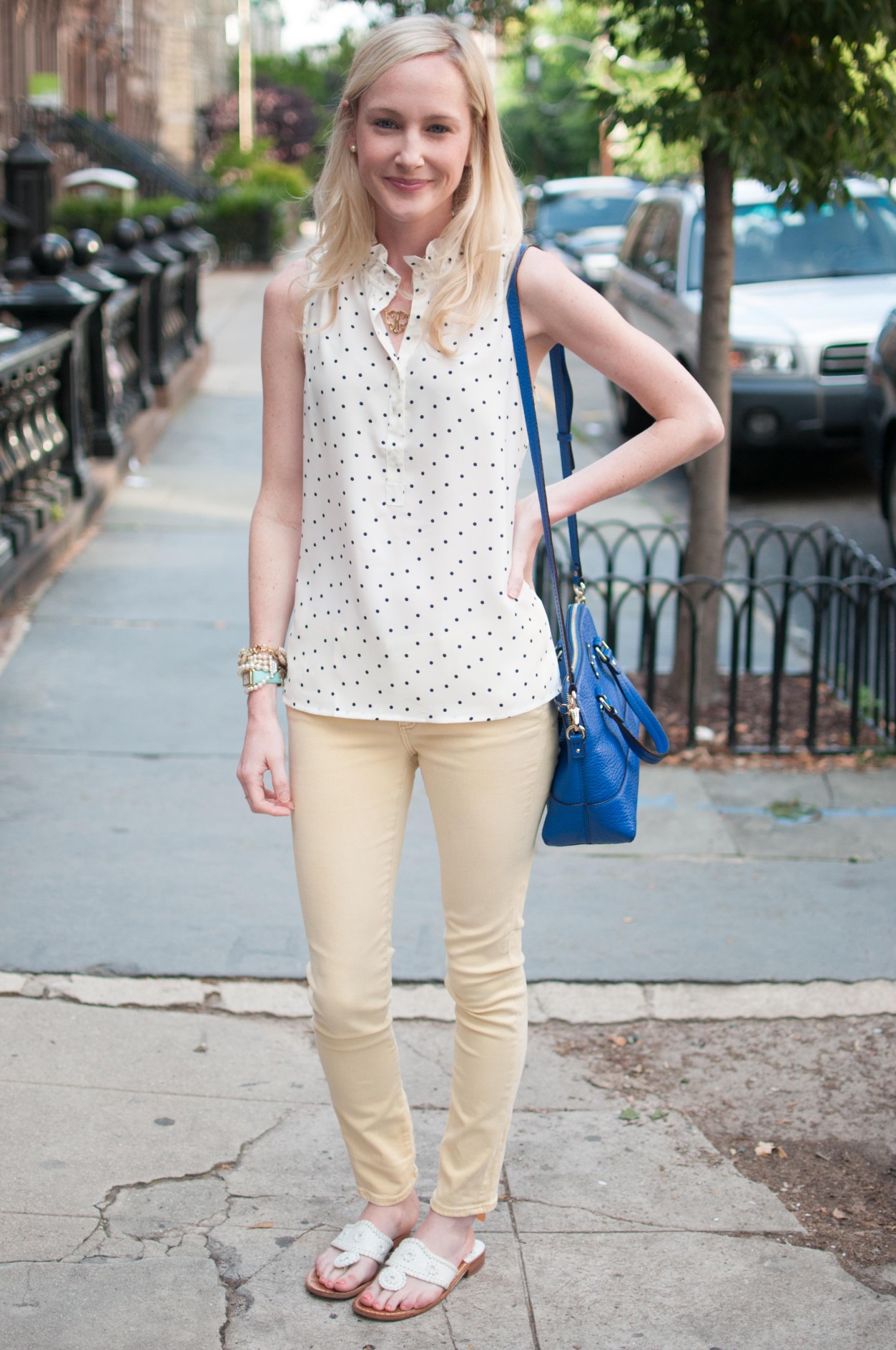 It's a Polka Dot Weekend: Bold Blues, Pale Yellows and Monogrammed ...