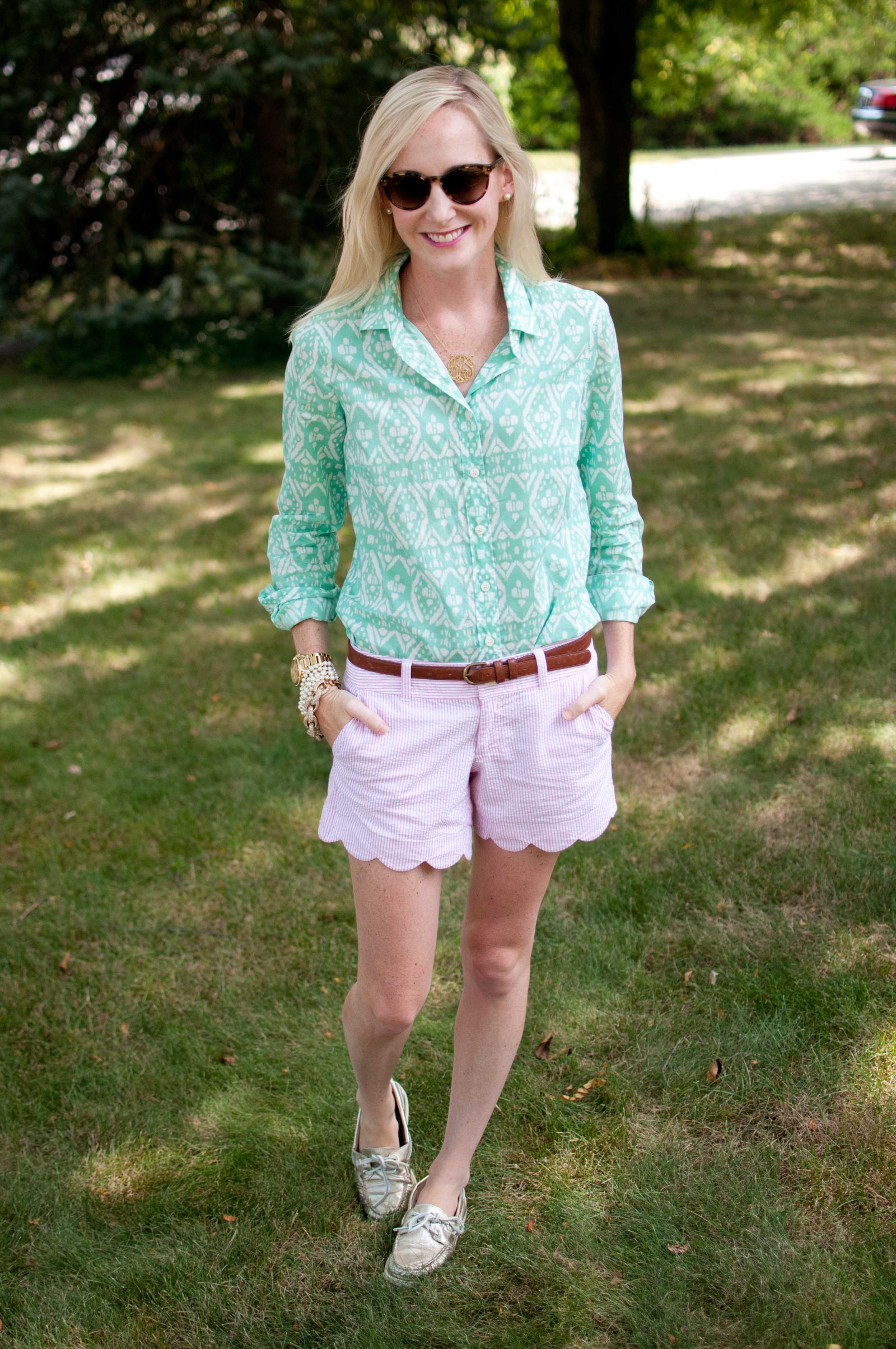 Printed Button-Downs, Scalloped Shorts, and Sperrys