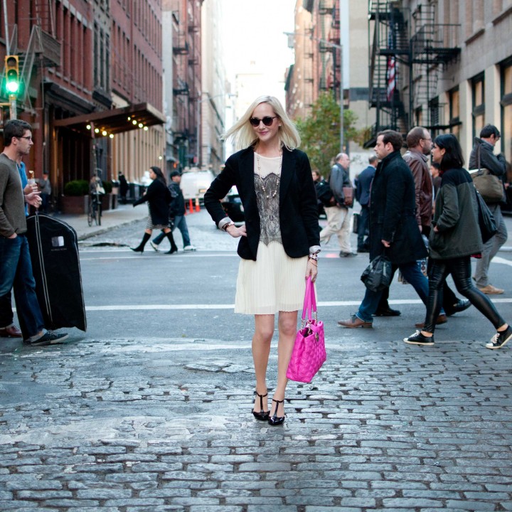 Windy Days on Fifth Avenue: Leather-Trimmed Skirts, Chunky Jewelry and ...