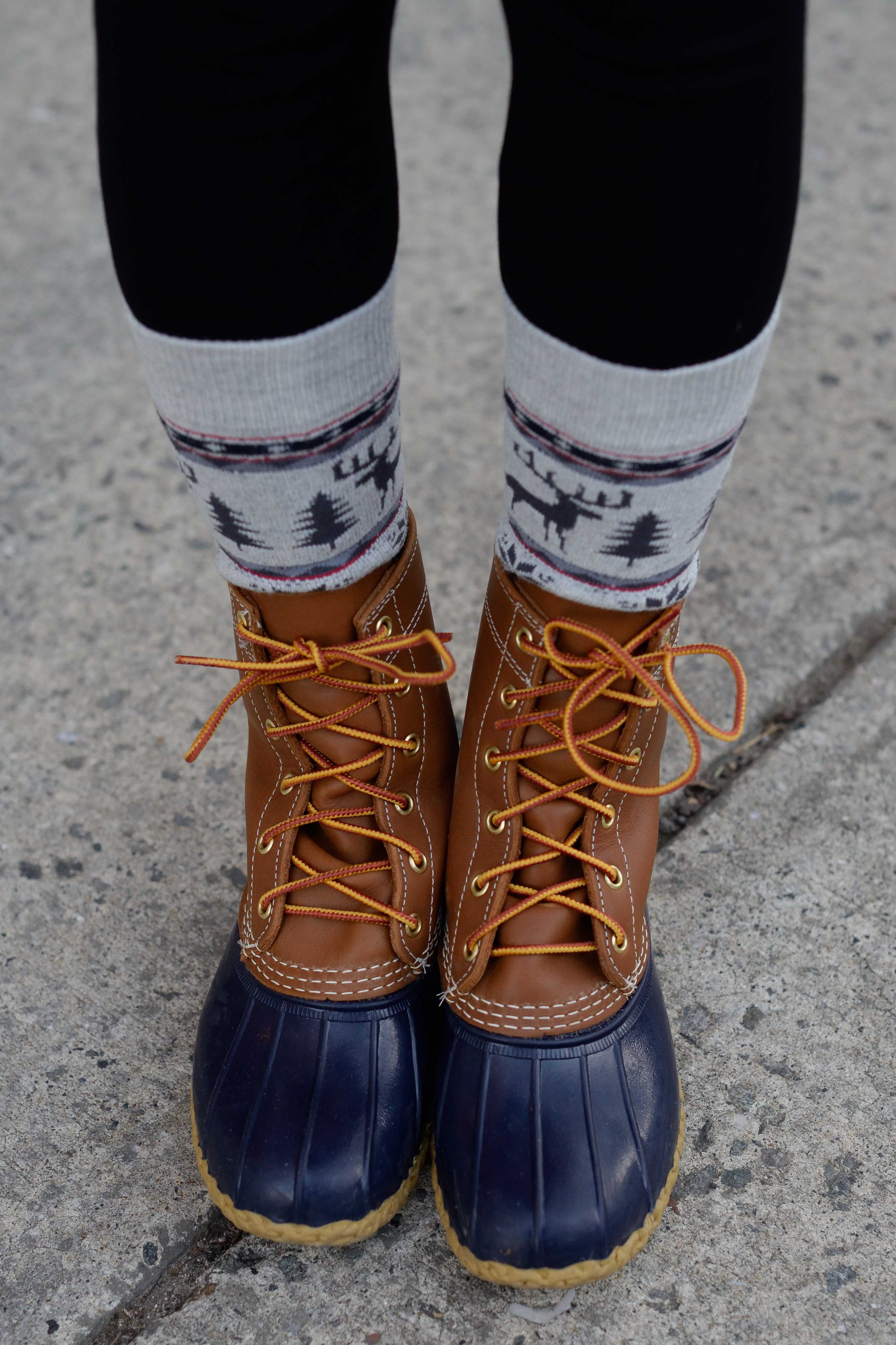 Navy cheap bean boots