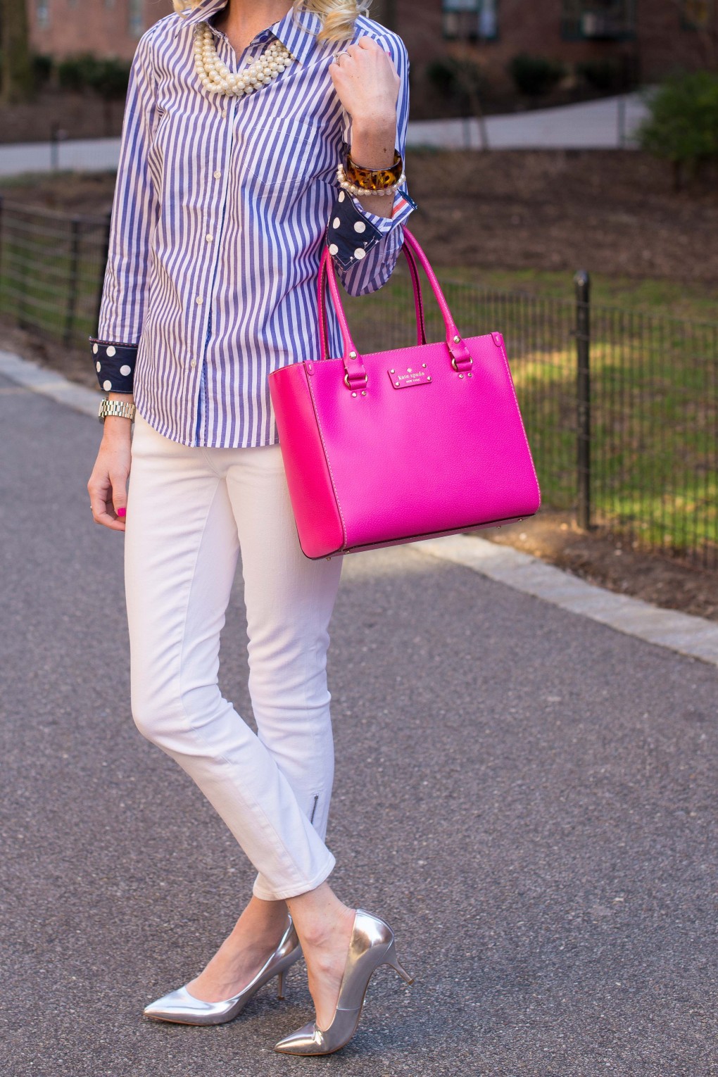 Boden Striped Tops (...and the white jeans make their last appearance ...