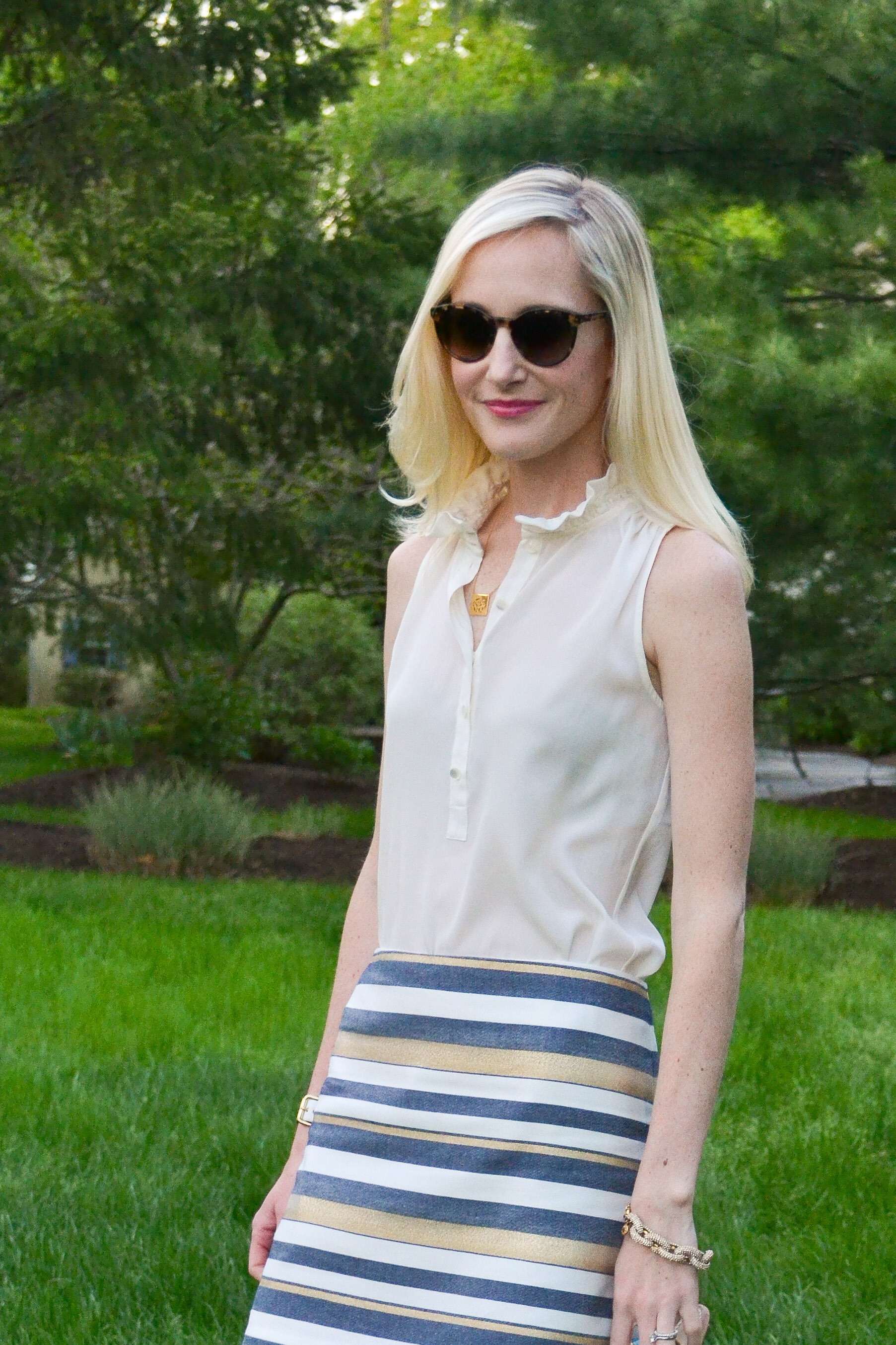 Take Me Back to the Weekend: Breezy Tops and Striped Skirts