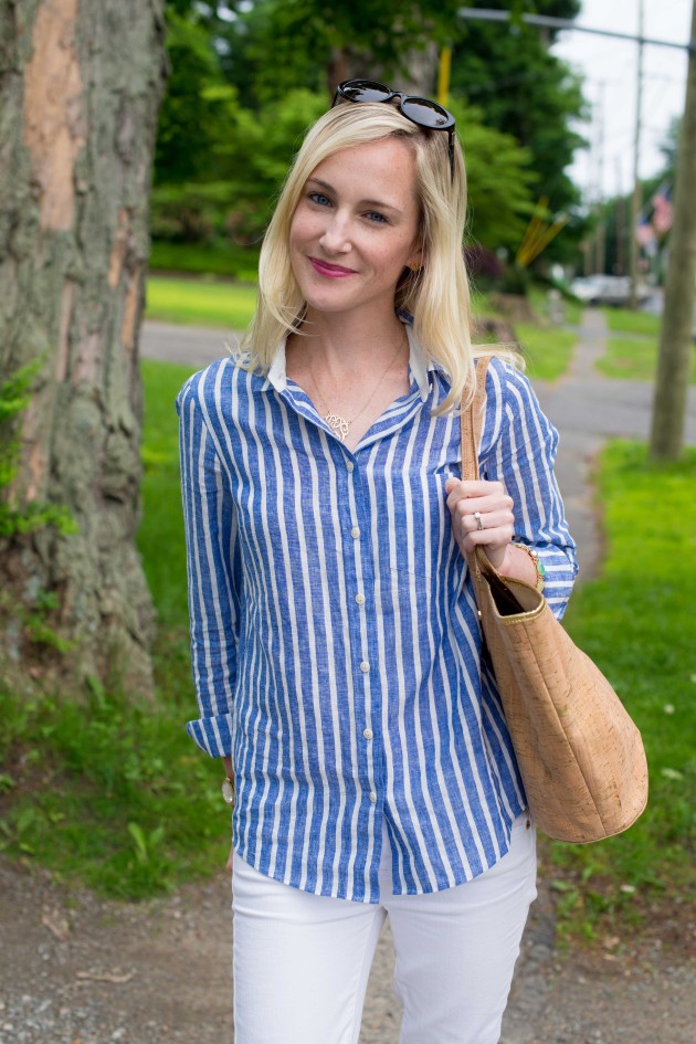 Connecticut Prep: Linen Tops and White Jeans