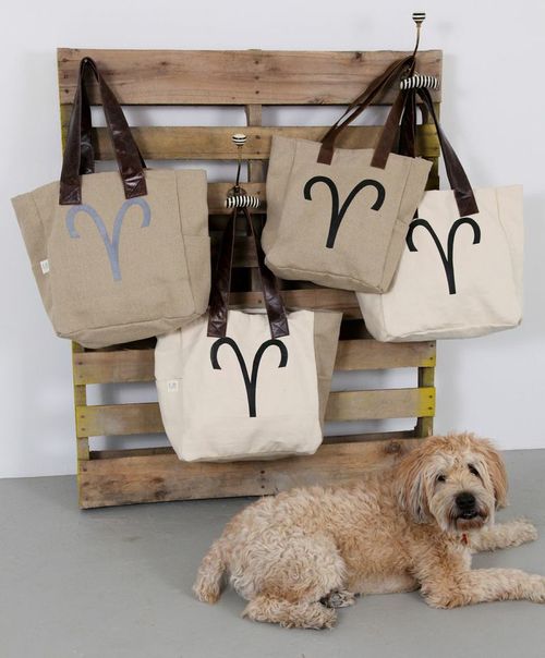 confidence on pallet with dog bags