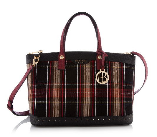 henri bendel plaid satchel