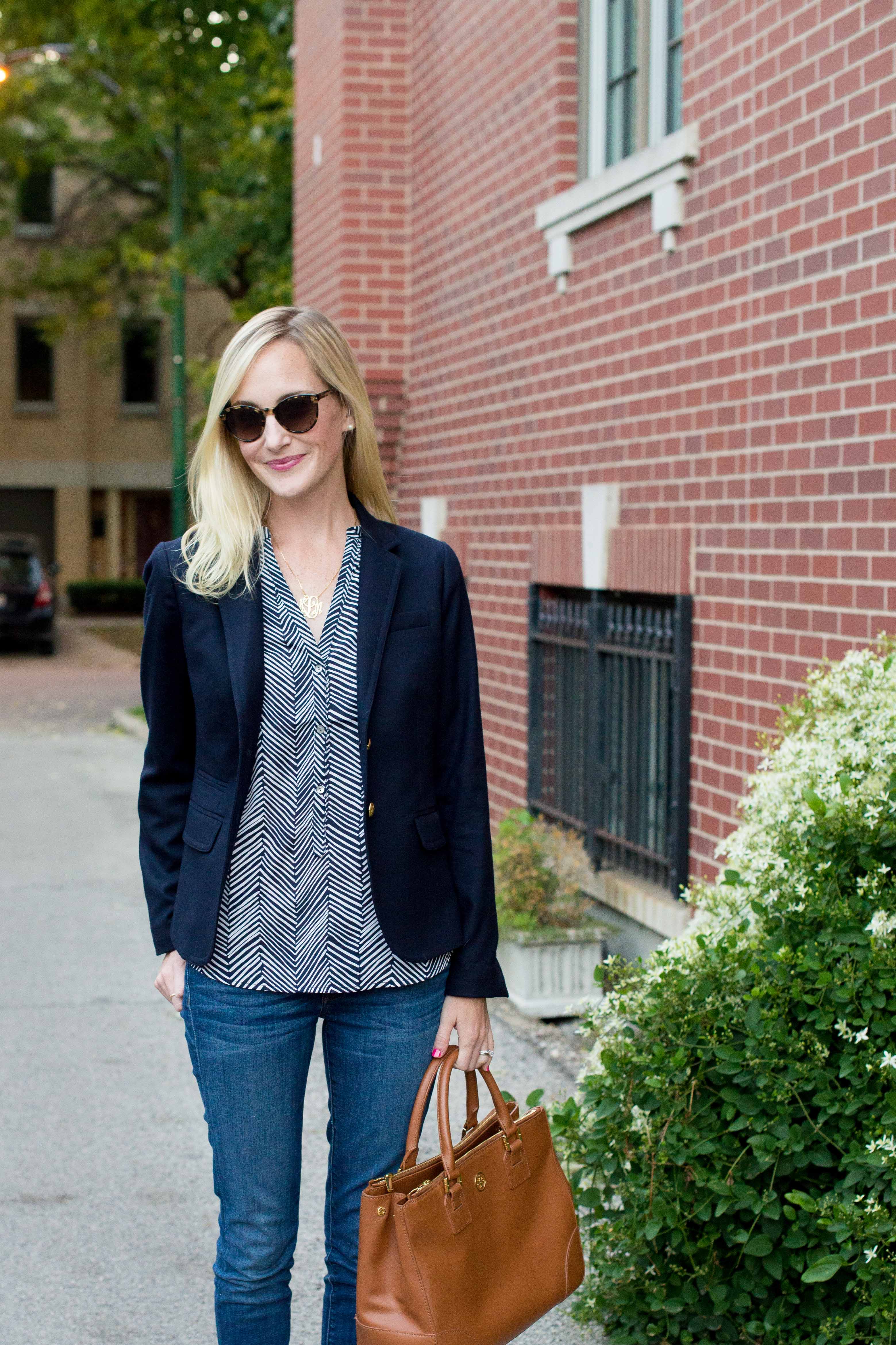 Outfit from last week sporting my new bag. @JCrew blazer and shoes