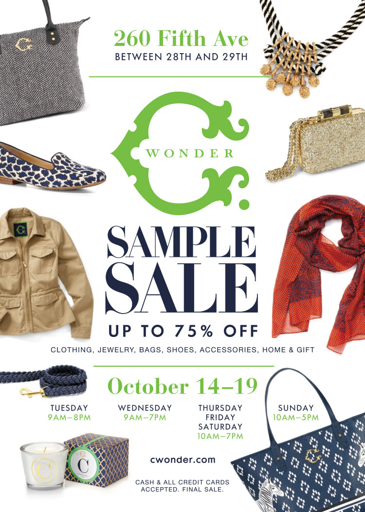 cwonder sample sale