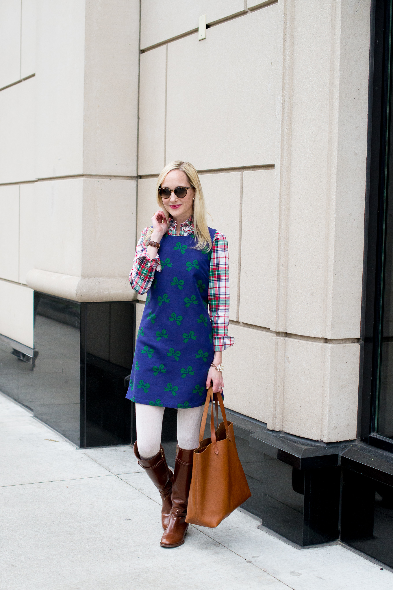 Vineyard Vines Plaid Ruffle Shirt