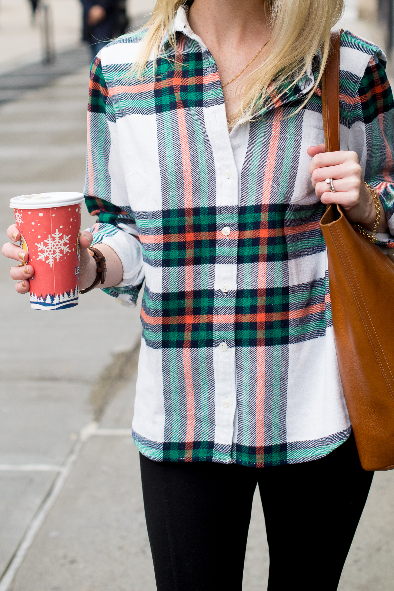 Petite Fashion and Style Blog, J.Crew Andover Peacoat, J.Crew Perfect  Shirt in Navy Plaid, Tory Burch Riding Boots