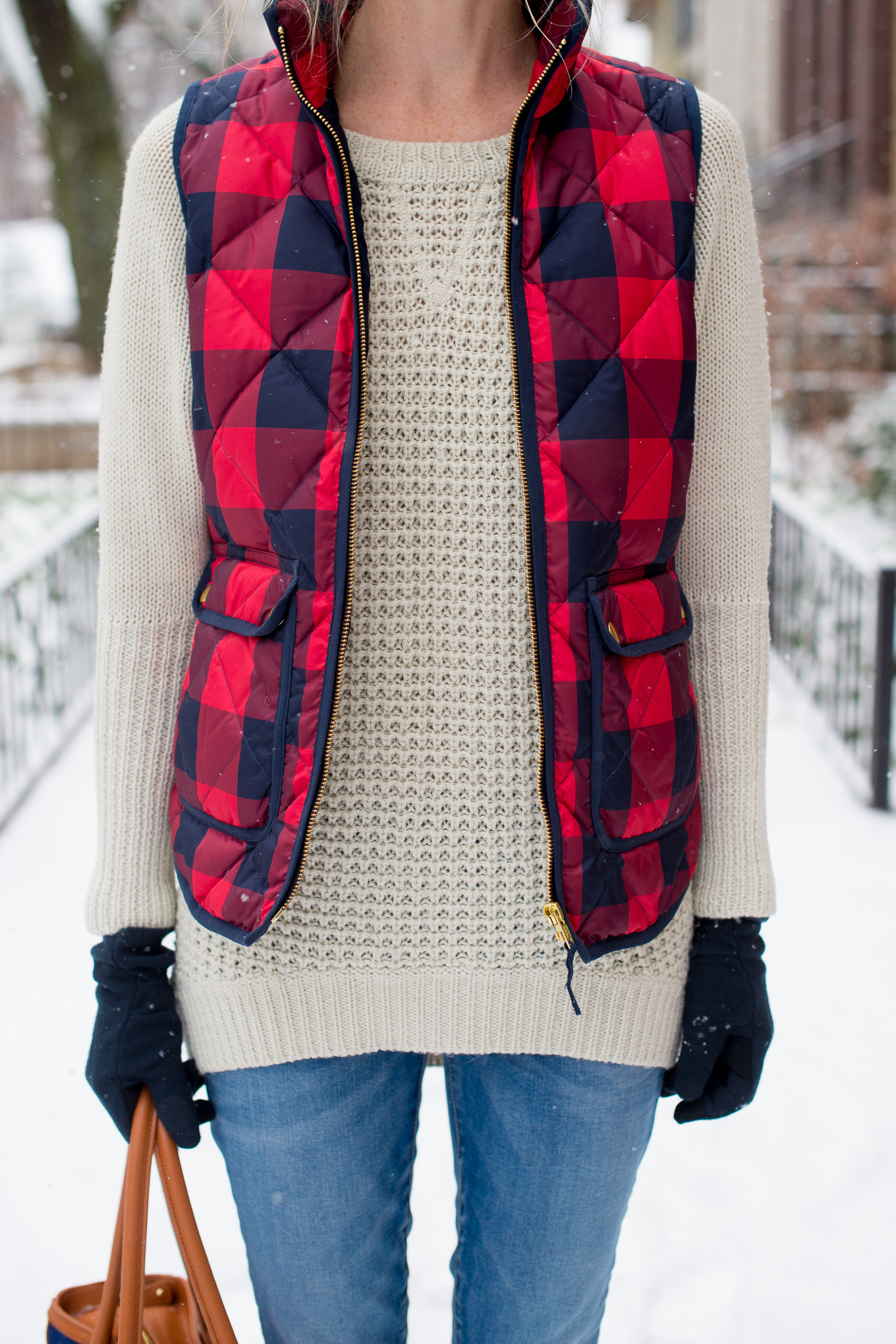 J.Crew Buffalo Plaid Check Vest - Kelly in the City