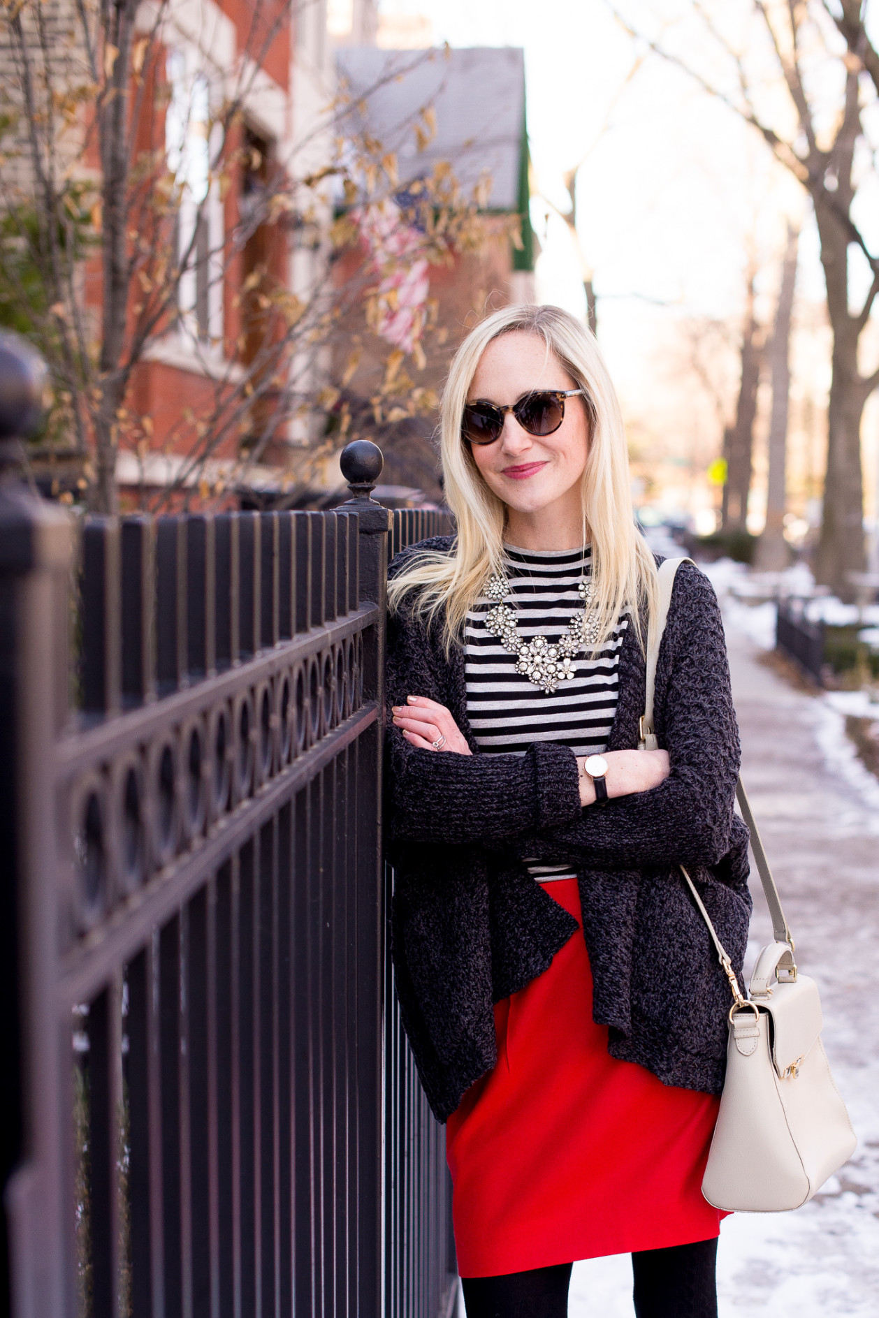 Red Scalloped Skirt