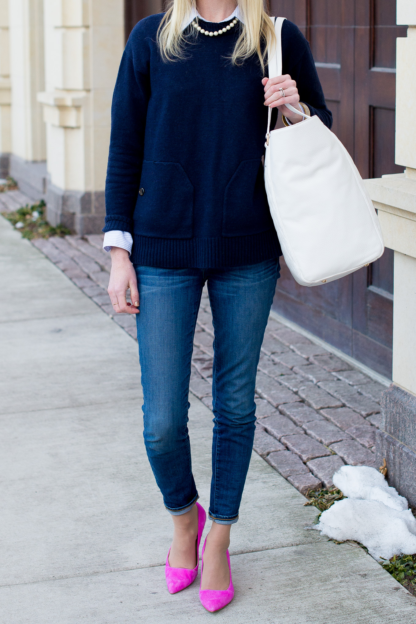 hot pink suede pumps