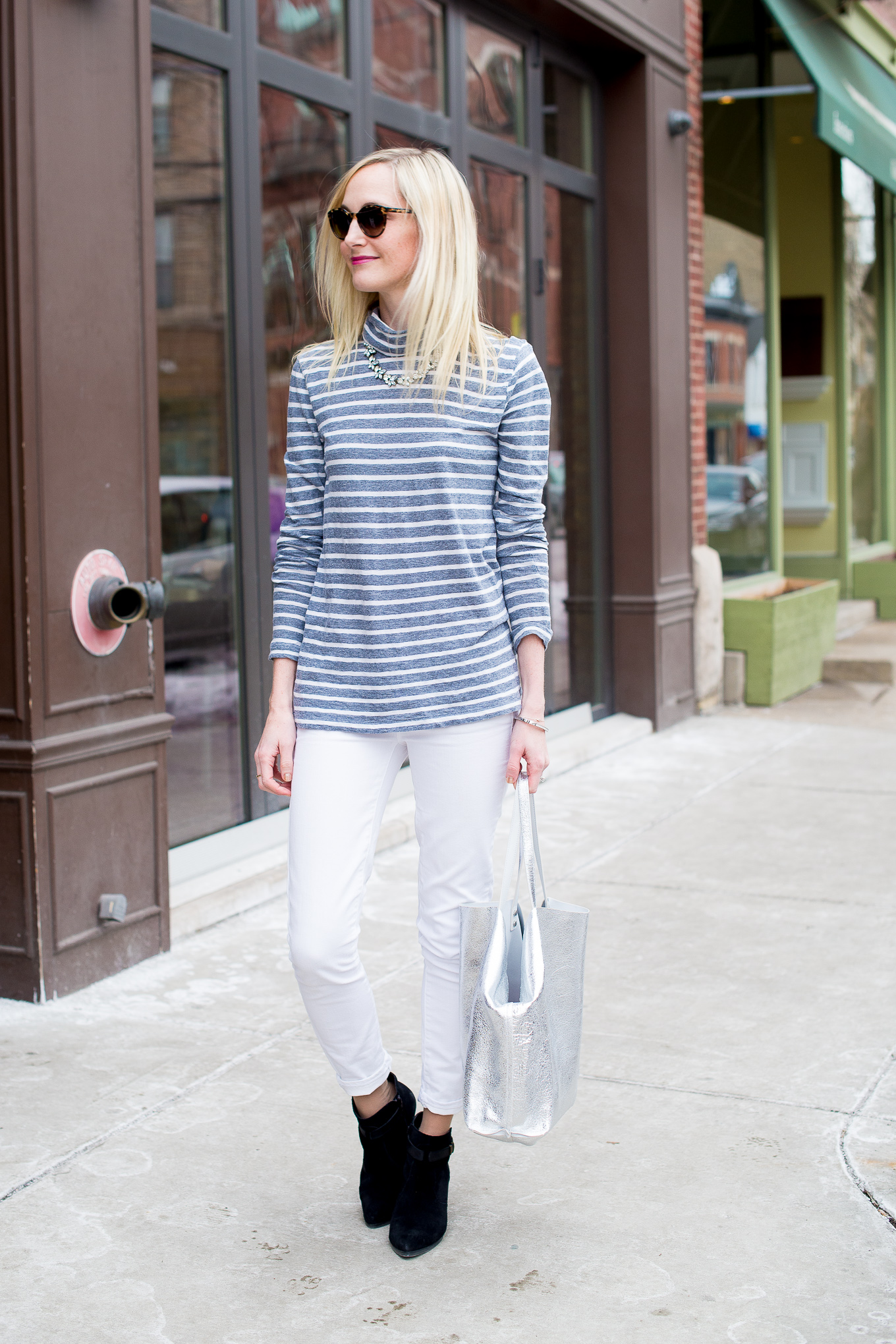 J.Crew Striped Turtleneck-4