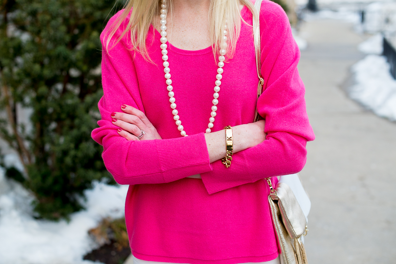 Garnet Hill Pink Cashmere Sweater-13