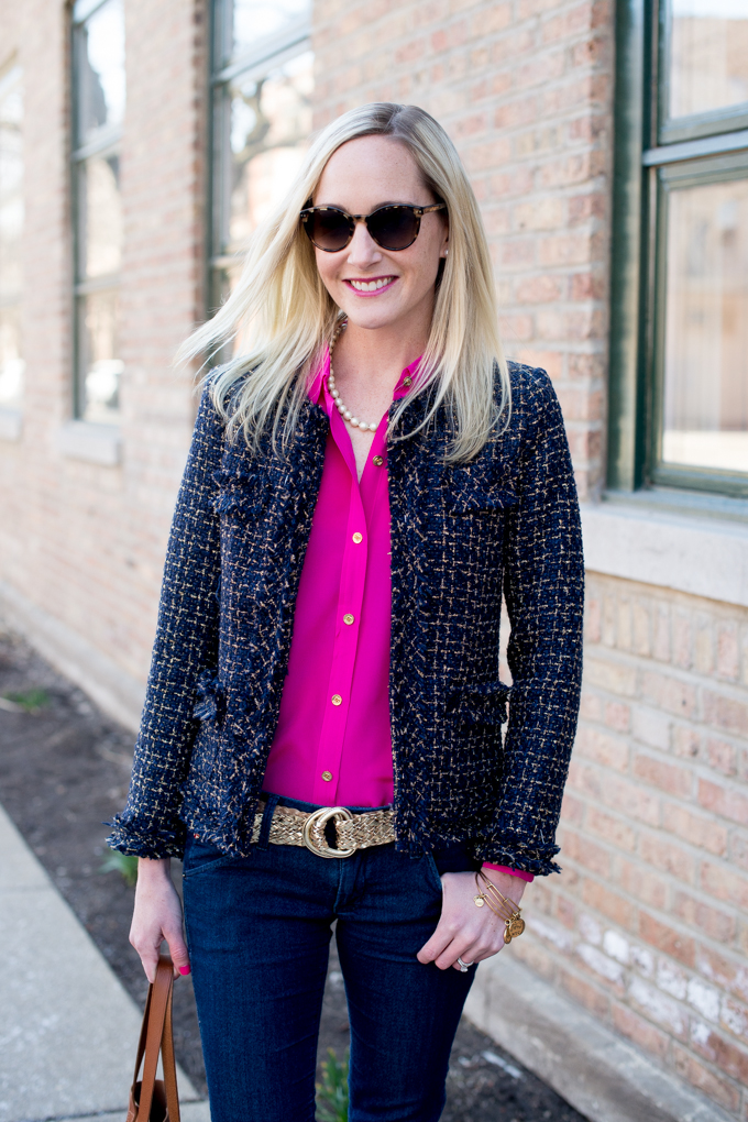 Navy tweed blazer-16