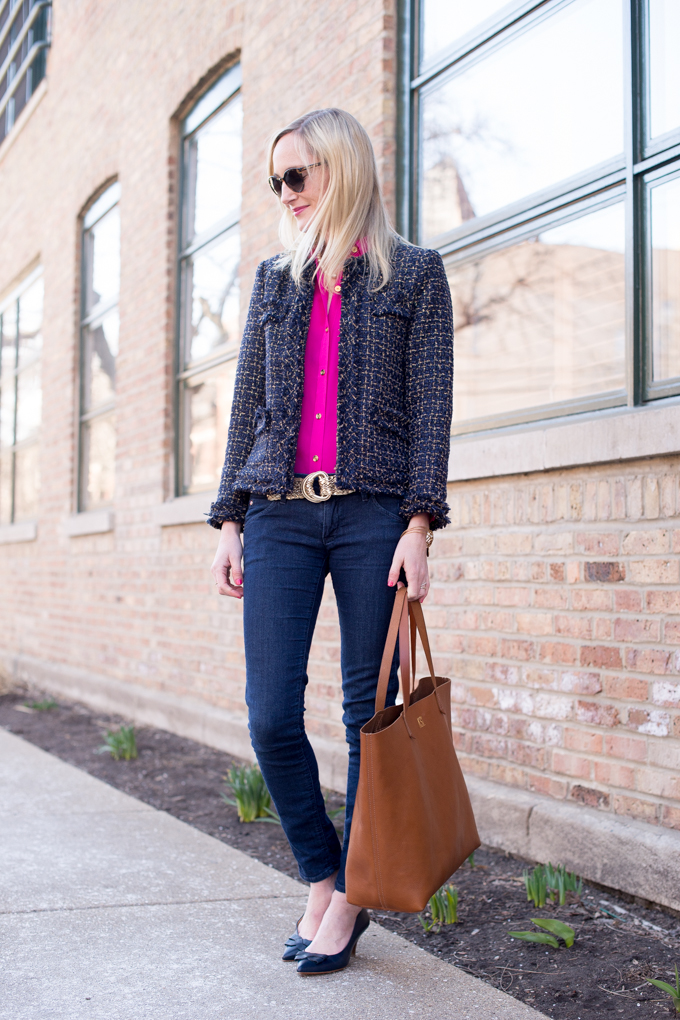 Navy tweed blazer-4