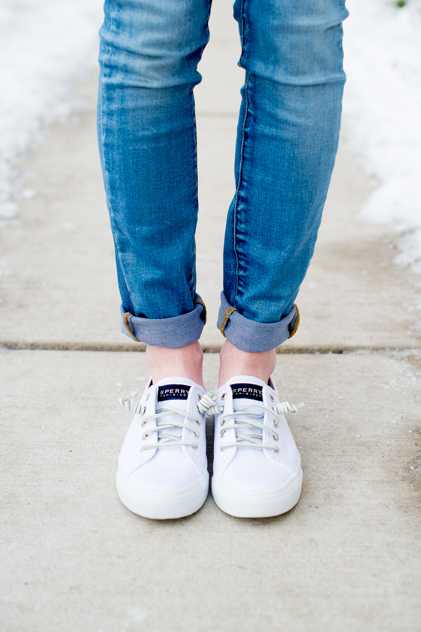 white sperrys outfit