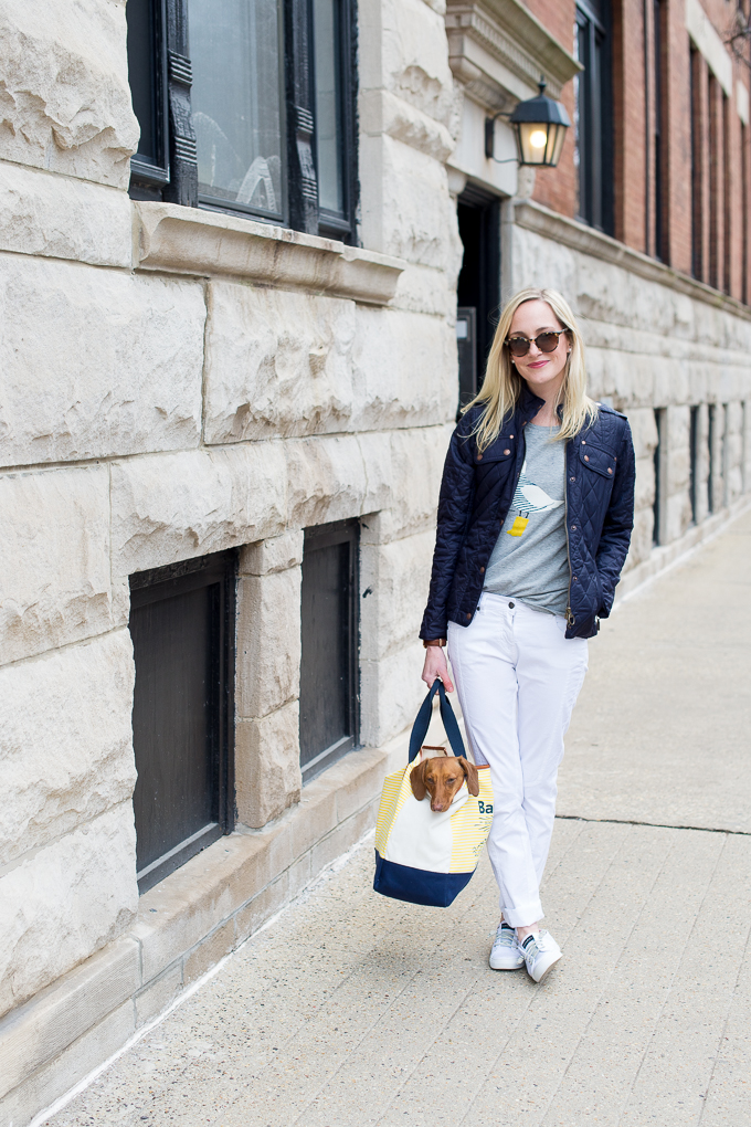 barbour quilted tote bag