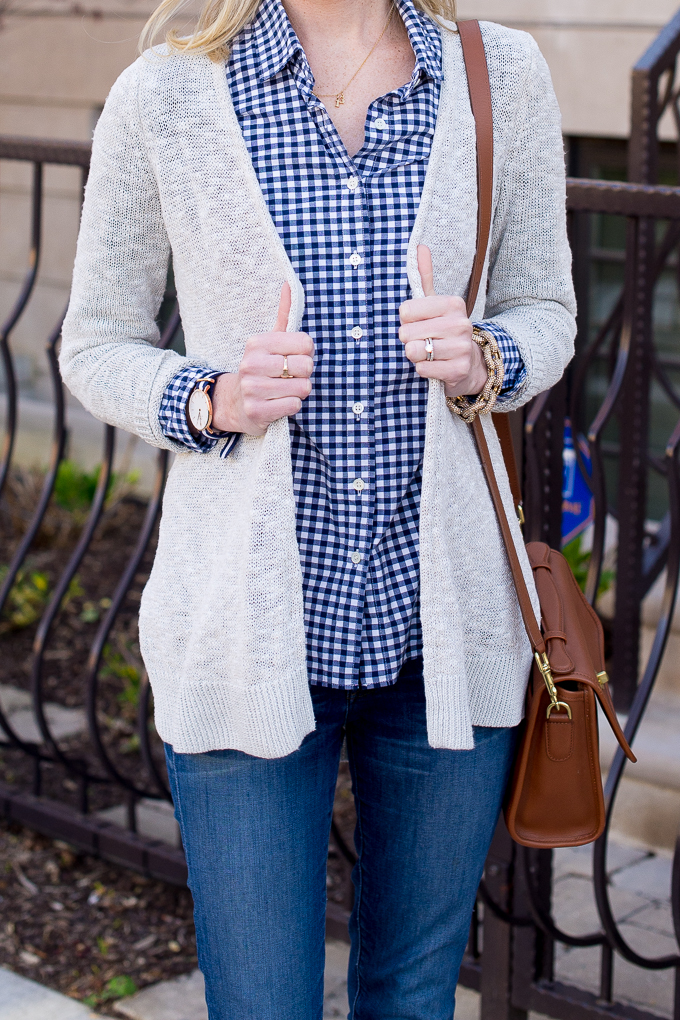 J.Crew Navy Gingham Shirt-13