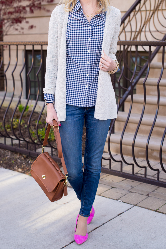 J.Crew Navy Gingham Shirt-21