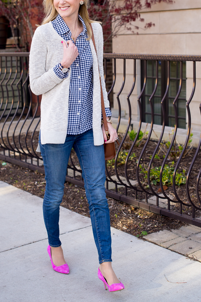 J.Crew Navy Gingham Shirt-22