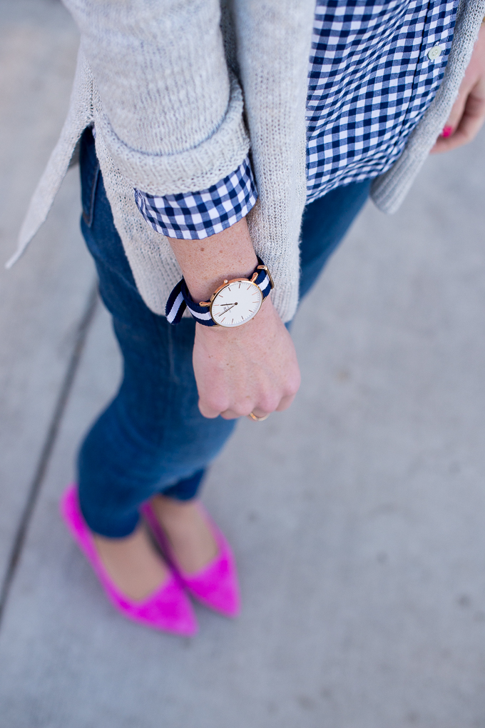 J.Crew Navy Gingham Shirt-4