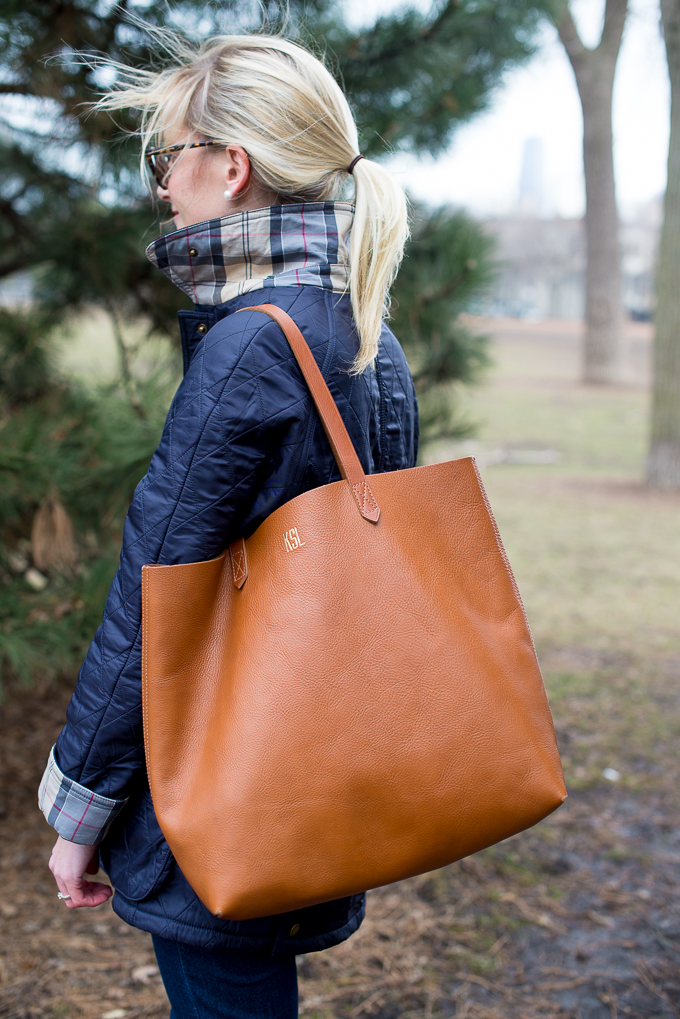 Tan madewell tote