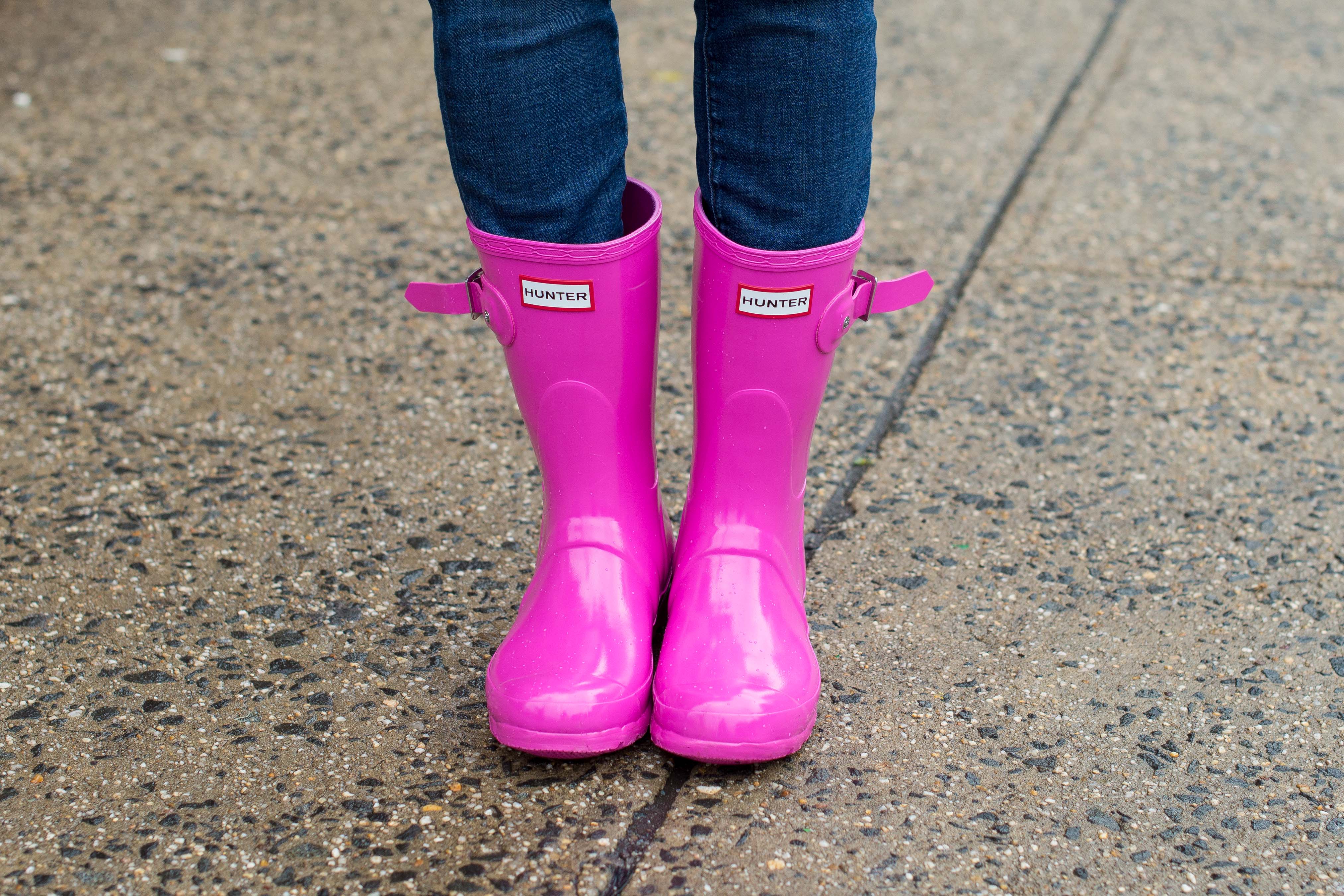 womens black matte hunter boots