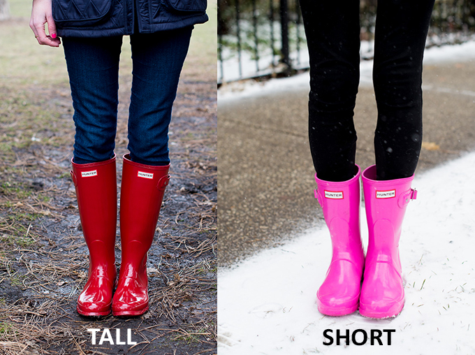 short red hunter boots