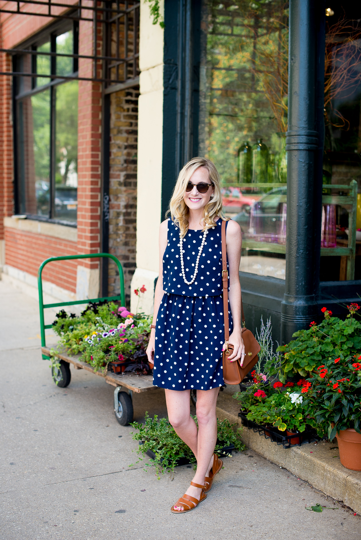 Navy polka outlet dot dress outfit