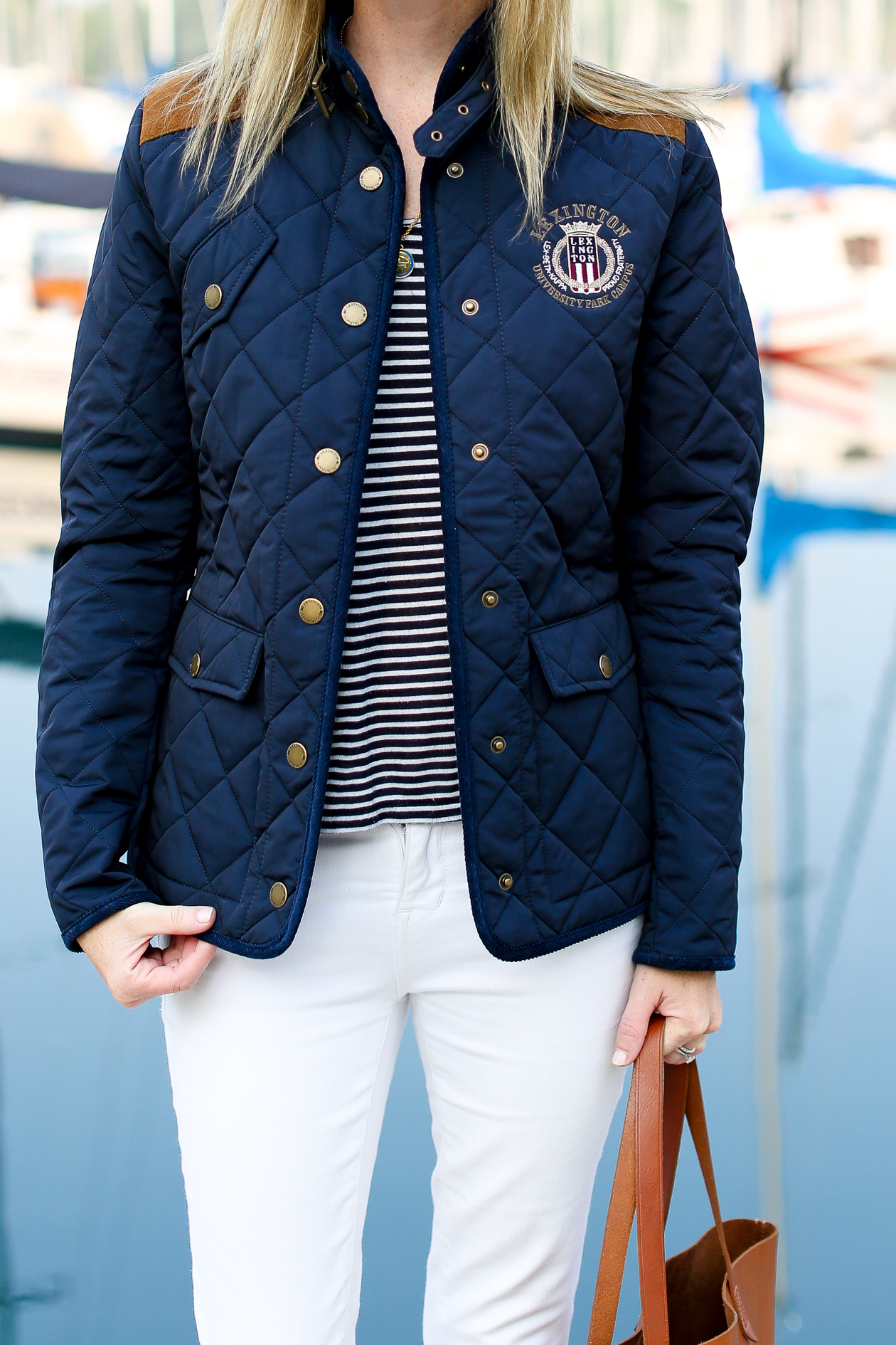 Lexington Navy Quilted Jacket-8