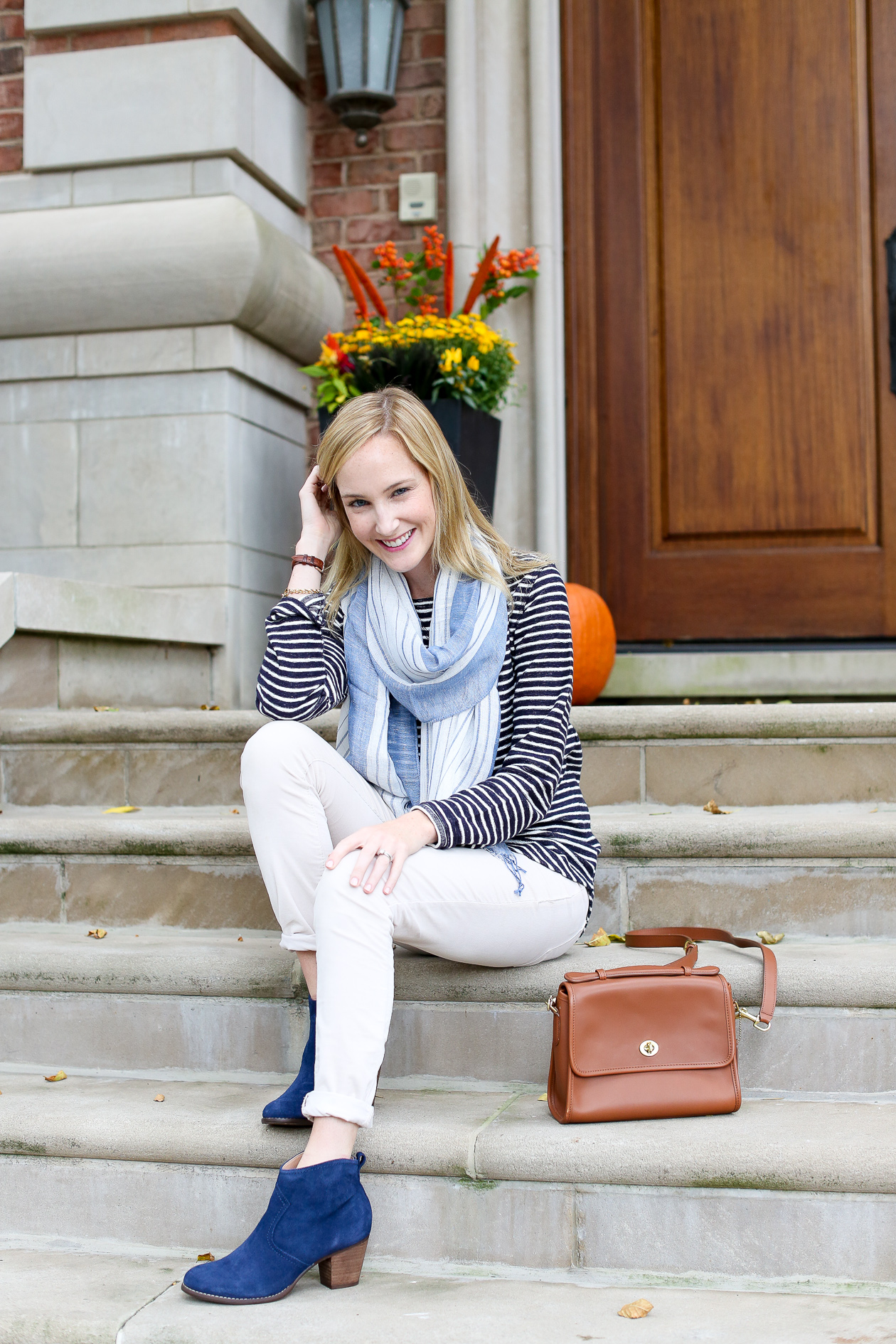 Navy store suede booties