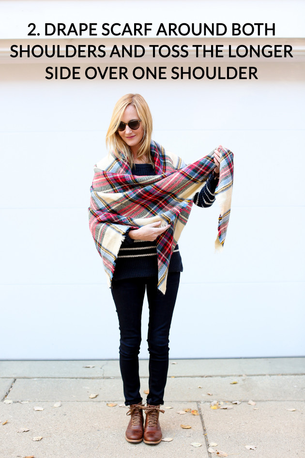How to Tie a Blanket Scarf
