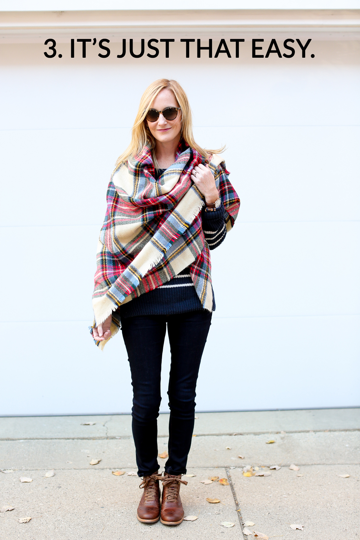 Warm Plaid Woven Oversized Fringe Scarf Blanket Shawl Wrap ...