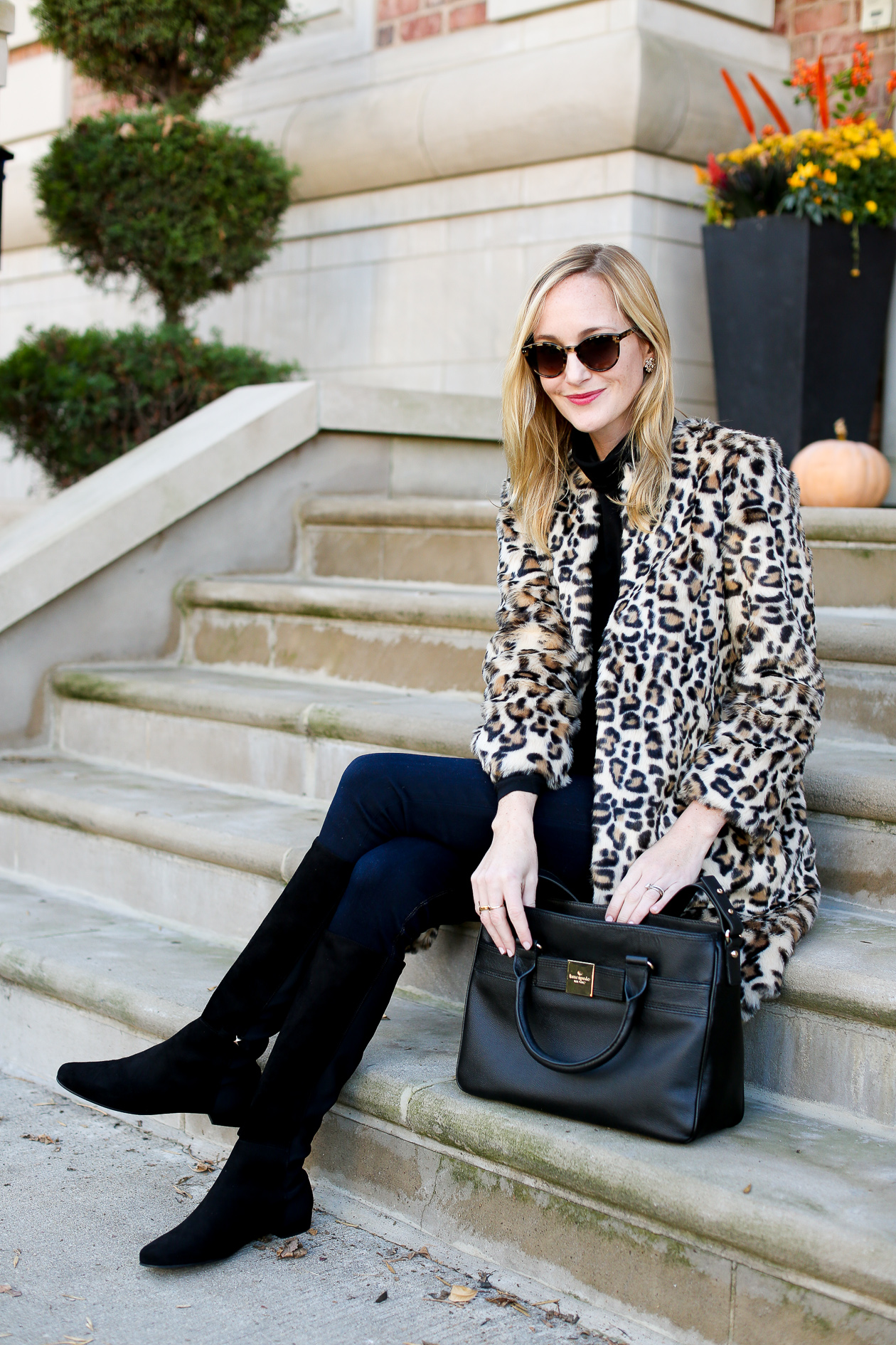 Kate spade leopard trench on sale coat