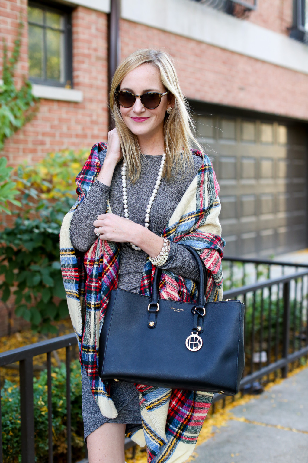 How to Wear a Blanket Scarf with a Dress