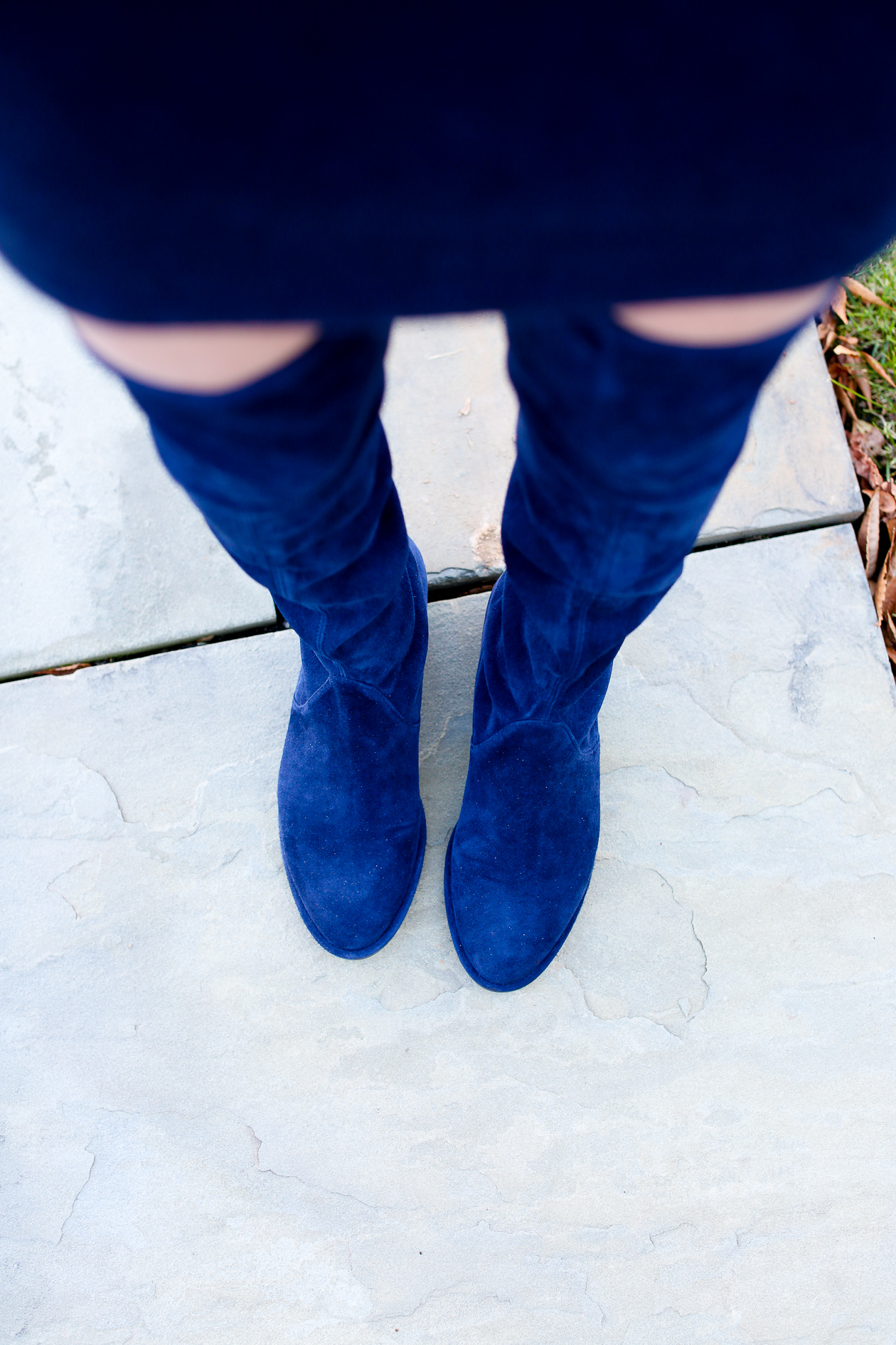 Stuart Weitzman Navy Lowland Boots-38