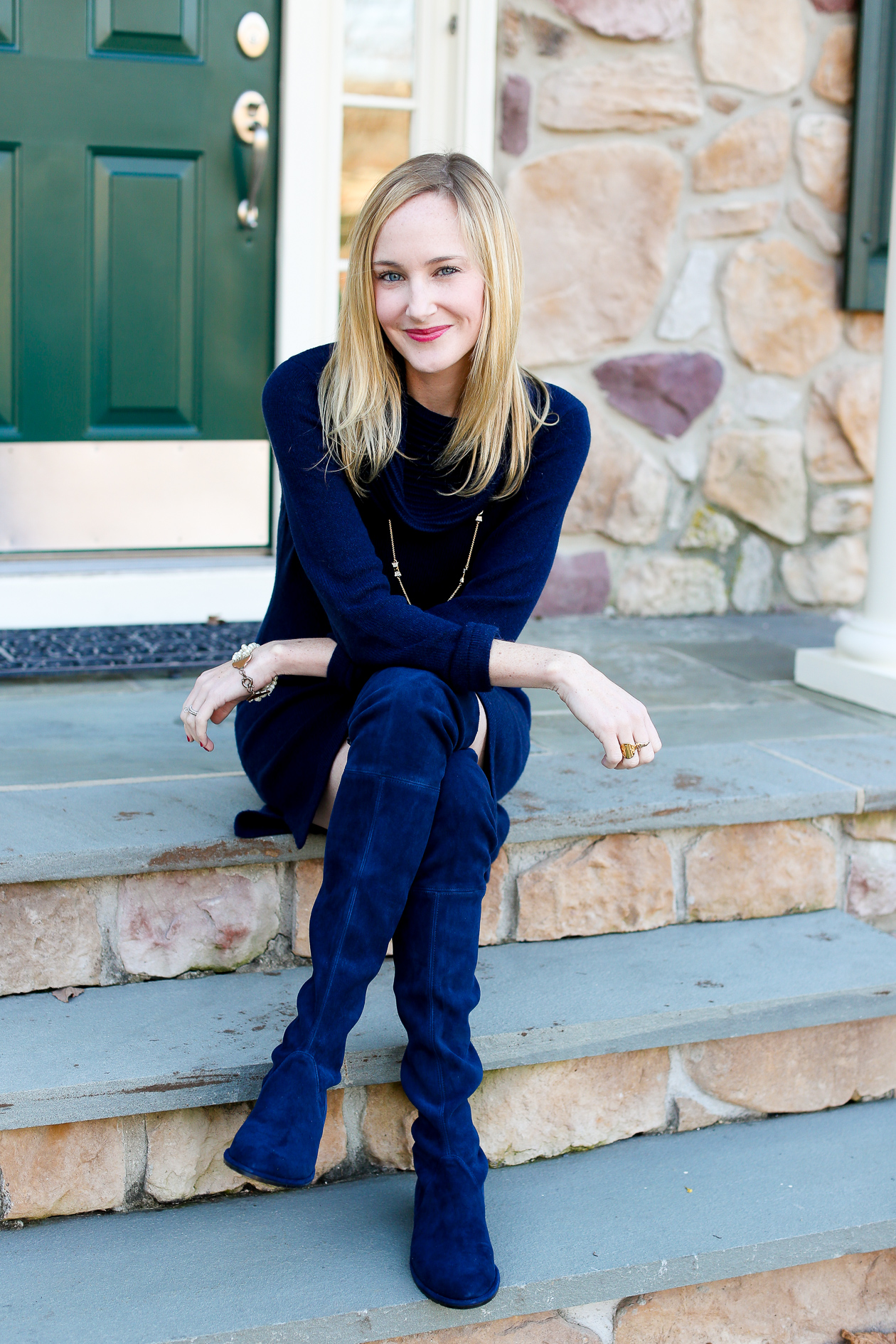 stuart weitzman navy boots