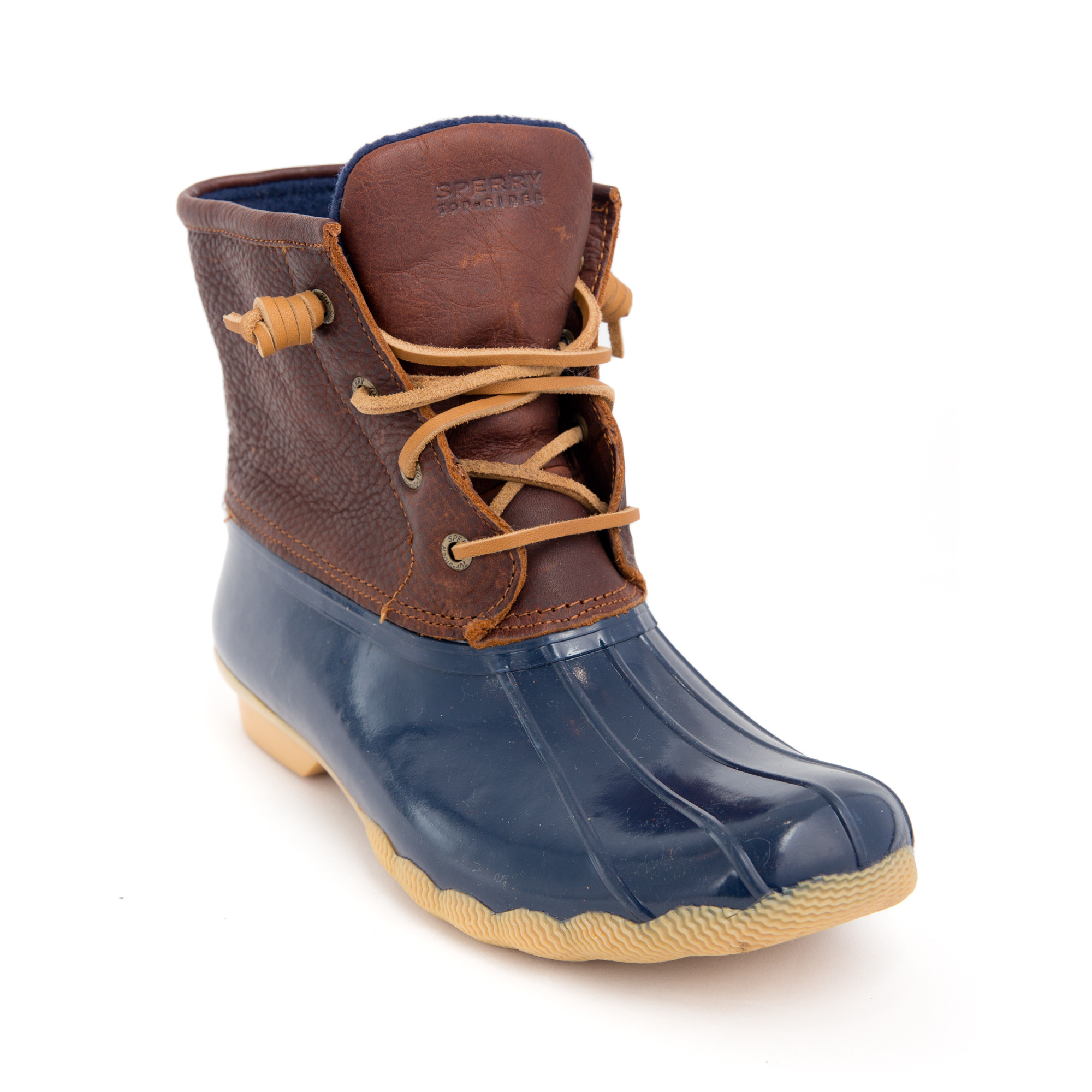 Tan and navy on sale sperry duck boots