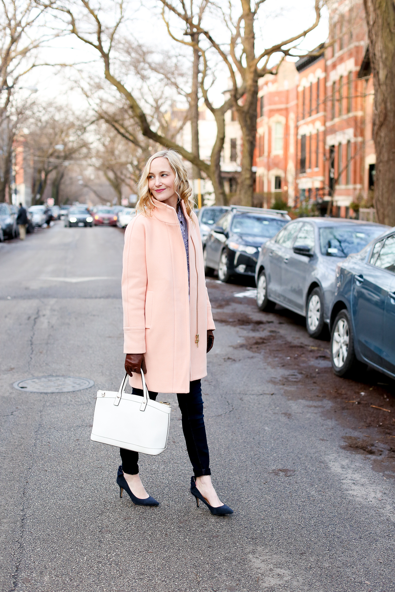 The Sweetest Light Pink Coats - Kelly in the City